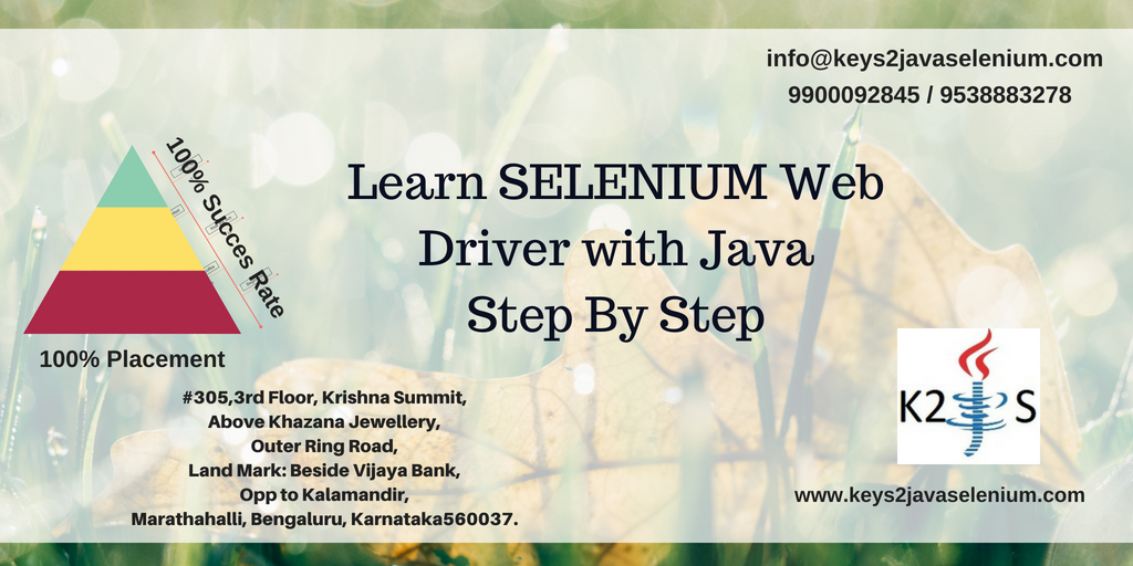 JitendraKeys2's tweet image. #Best_Core_Java__Training
#Core_Java_Training
#Best_Selenium__Training
Call On:+919900092845/+919538883278
Email Us: info@keys2javaselenium.com
Website: keys2javaselenium.com