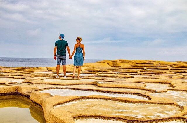 VisitGozo's tweet photo. The saltpans area in Xwejni, extending 3km are a favourite location among travellers and photographers. The saltpans are still in use today. 
Photo Credit: @vacay_mood via Instagram
#Gozo #VisitGozo https://t.co/kC0fkKXRx5