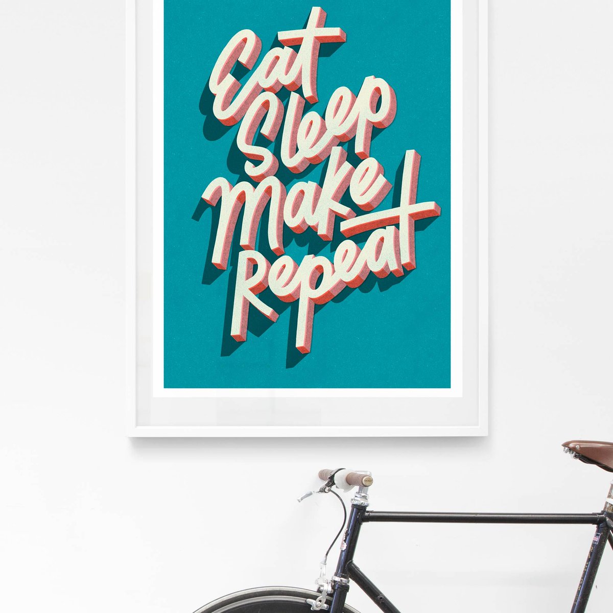Made_by_Folk's tweet image. Have you seen the great new print in the Made by Folk shop this week?  
&apos;Eat Sleep Make Repeat&apos; by this months cover artist @LozIves of @idleletters @MadeByFieldwork 
Have a look: buff.ly/2Nqo24g
#designprint #typography