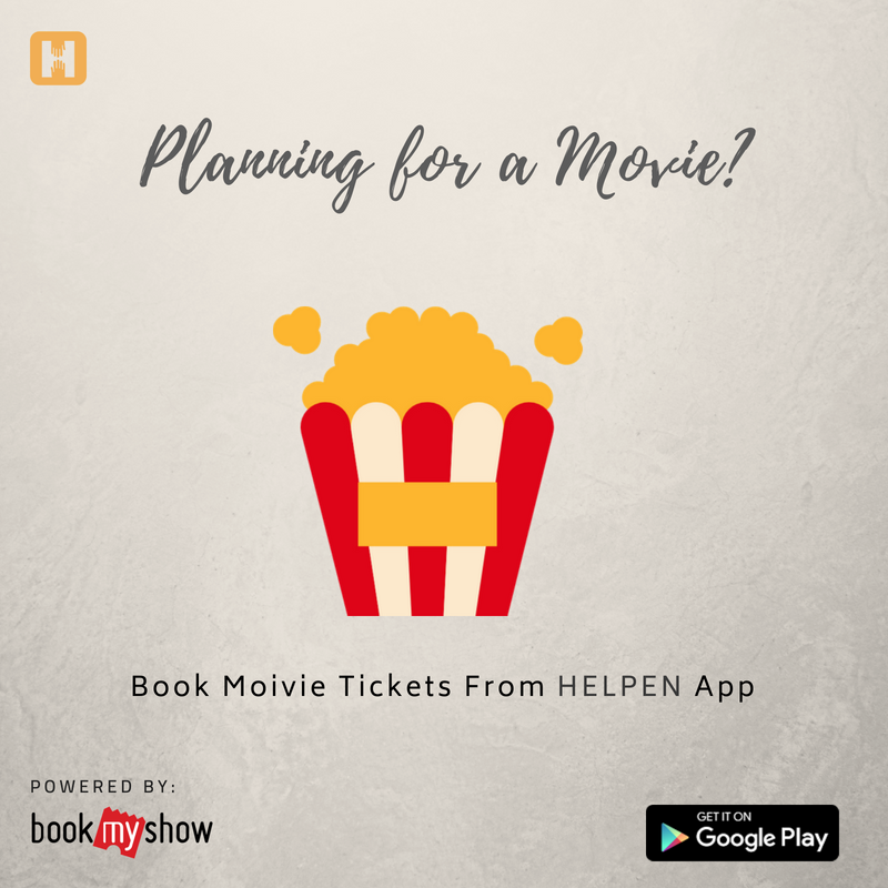 helpenindia's tweet photo. Movie plans for the weekend?
Book movie tickets from helpen app and get exciting offers.
Download Now: https://t.co/tZc7akMhUU 
#SingleTapSeveralApp

 #Food #Shopping #Uber #Food #Pizza #AllInOne #Coupons #MoviePass #cashback #shoping #tshirtdesign #fashionblogger https://t.co/h7R5lOvQ2z