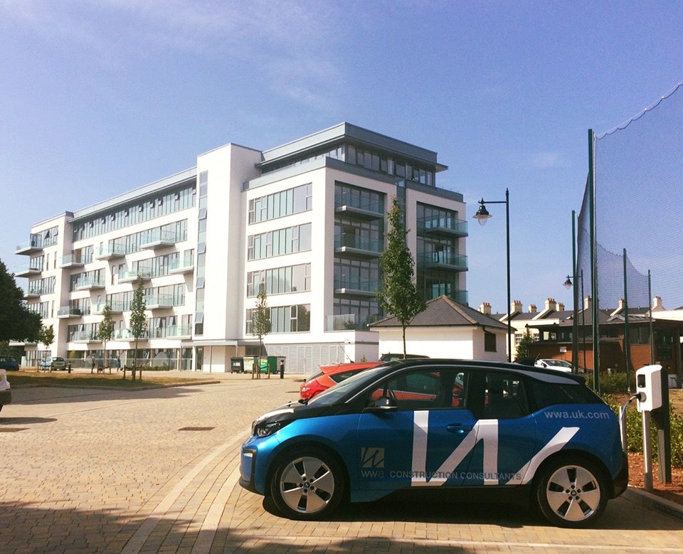 We had a visit from @WWAsurveyors last week to try out the new electric car charge point at Leeward House. It has two charge points for the Leeward House residents to use. @MountWise #greenenergy #ElectricCars Feature Image