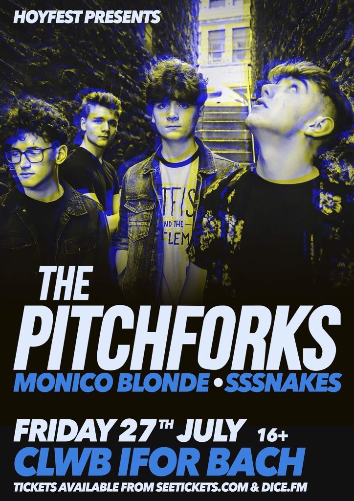 Be sure to get your tix for @thepitchforksuk at <a href="/ClwbIforBach/">Clwb Ifor Bach</a> this Friday! Support from <a href="/MonicoBlonde/">Monico Blonde</a> &amp; Sssnakes! app.dice.fm/event/pgg28-th…