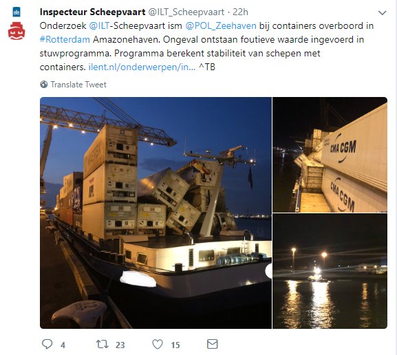 Containers and correct tare-weights / size-types. Really important!