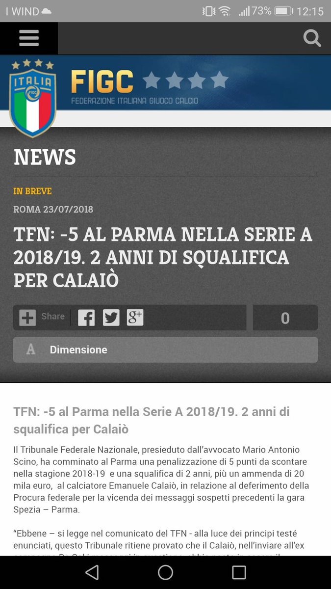 parmagiani_id's tweet photo. Resmi: Parma tetap di Serie A dan dipotong -5 poin https://t.co/flaawCScBM