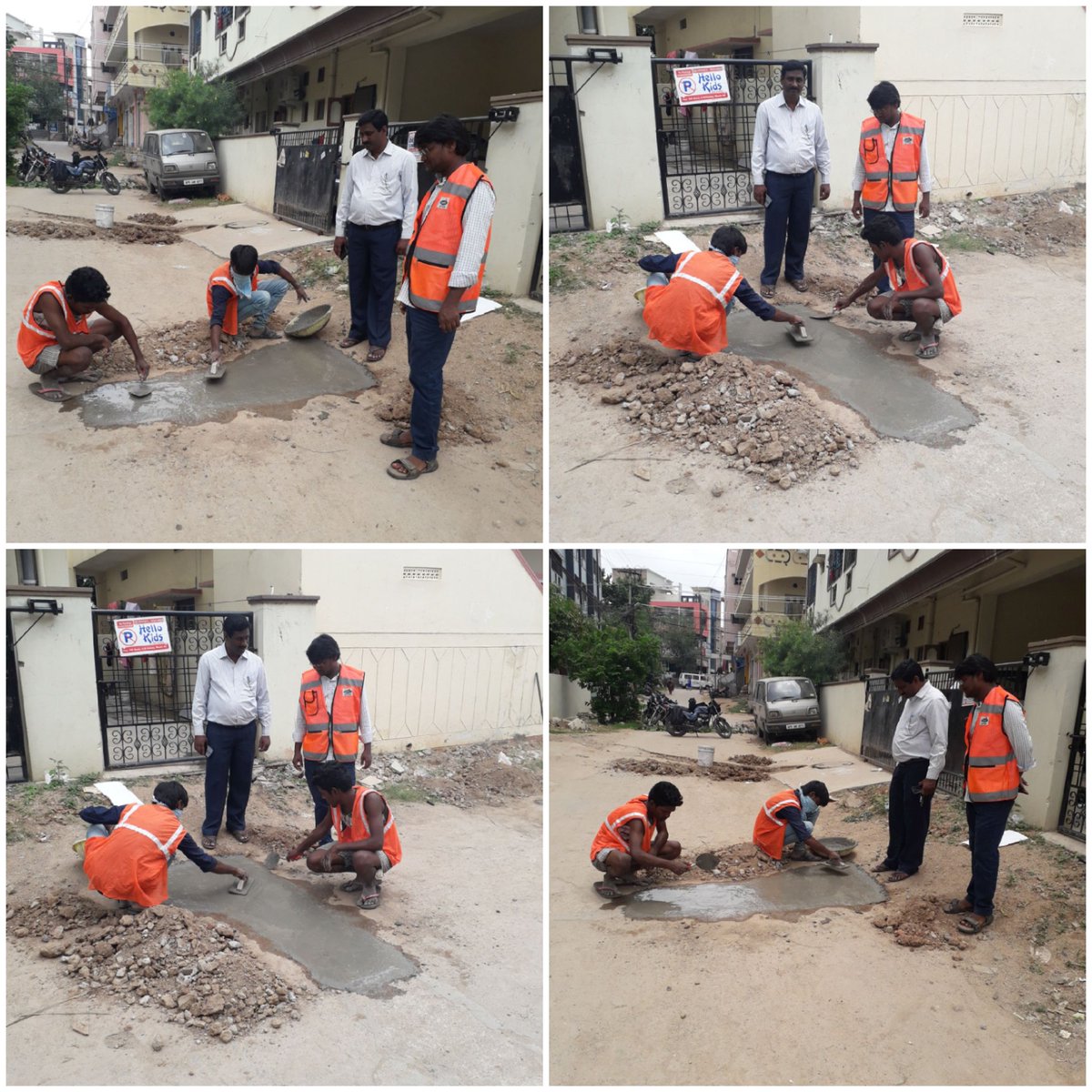 Swacchh Namaskar Laying of CC patches at Mangapuram colony in Ward4 H.B.Colony <a href="/AeWard6/">AE_Ward6-Nacharam</a> <a href="/DC_Kapra/">DC_Kapra</a> <a href="/EE_Kapra/">Executive Engg LB Nagar</a> <a href="/ZC_LBNagar/">Zonal Commissioner, LB Nagar Zone, GHMC</a> <a href="/GHMCOnline/">GHMC</a> <a href="/Dyee2K/">DyEE2_Kapra</a>