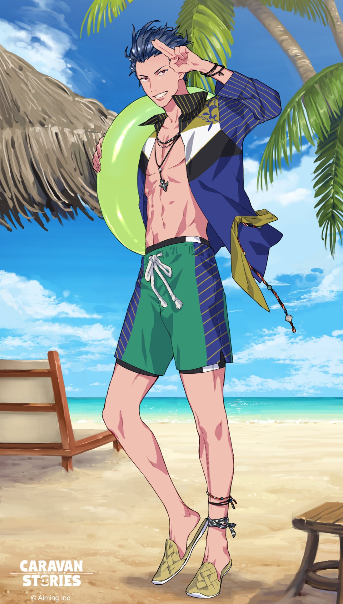 Claw Knights公式 Claw Knights 夏描きおろしイラストの全体を公開 カイト マギシュオウ 浮き輪を片手に泳ぐ気満々のカイト 夏の似合う男 ついに本領を発揮です クローナイツ キャラスト T Co Zo5d8vkbij Twitter