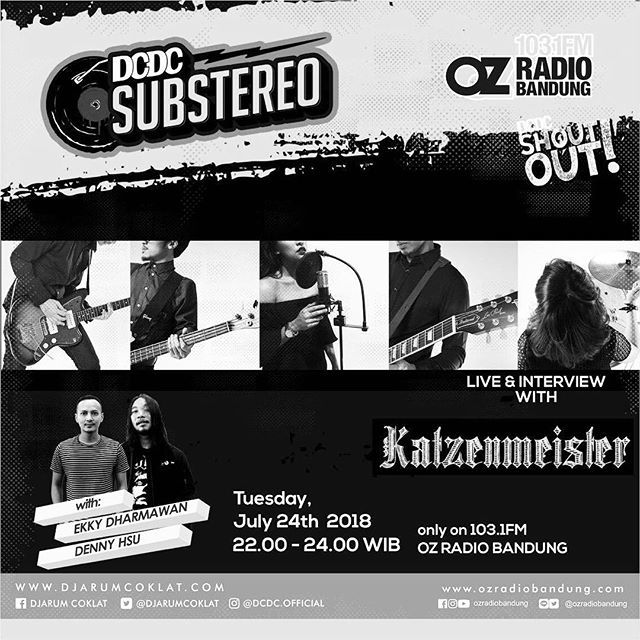 ktznmstr_musik's tweet photo. First Performance!
.
Dengarkan interview dan penampilan live kami di acara #dcdcsubstereo @substereo_bdg hari Selasa besok, 24 Juli dari jam 22.00 hingga 24.00 di @ozradiobandung tiada kesan tanpa audiensi kalian besok malam 😆
.
.
#katzenmeister #mus… https://t.co/WJz9V1GN3P https://t.co/9DujzjpEyw
