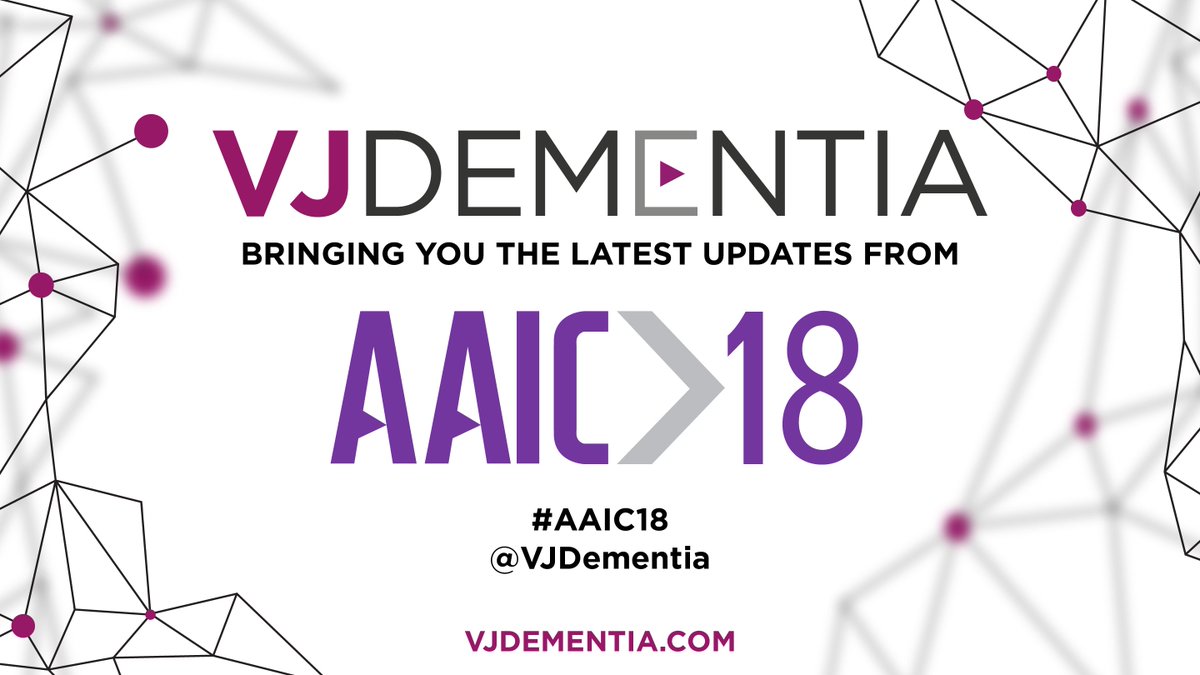 VJDementia's tweet photo. Day 2 of #AAIC18, let's hope today is just as great as the 1st! Get up to date with the latest videos 🎥 at https://t.co/1yrEIdnWN5. Subscribe to our feed @VJDementia and follow the buzz 🗨🐝 #EndAlz @Alzassociation #NeuroPath #hcsm #Alzheimers #Dementia #Neurogeneration https://t.co/rjLVVSrTAw