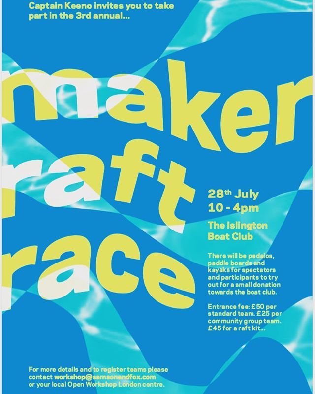 Olliewah's tweet photo. Come and join us at the 3rd #maker #raft #race, Tungus Saturday at the #Islington #boat #club, competing against open access #workshops across #London. #pic #making #community #boat #canal https://t.co/jp9TSvzJ7Z https://t.co/ZDKUgUbjb4