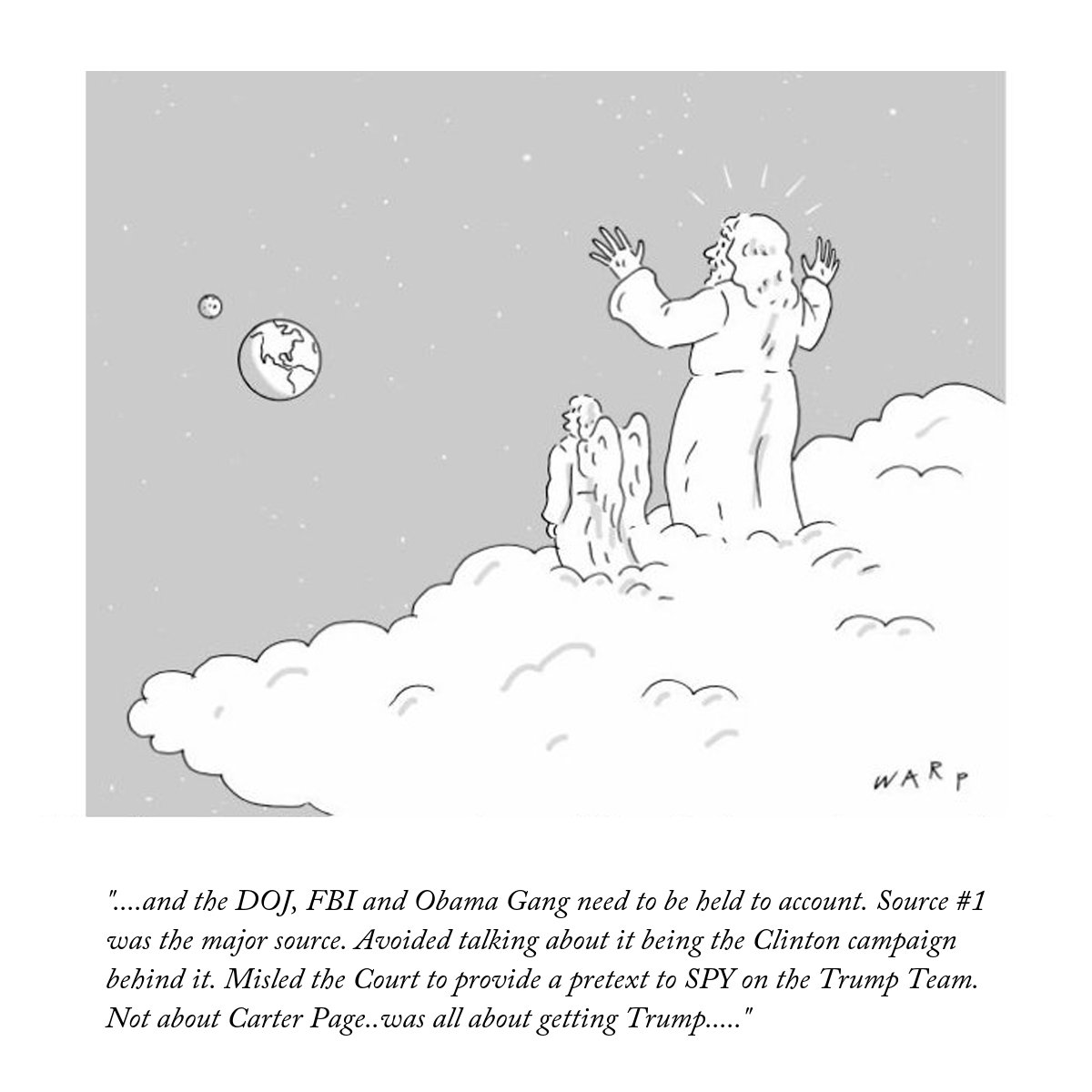 TrumpNewYorker's tweet photo. ....and the DOJ, FBI and Obama Gang need to be held to account. Source #1 was the major source. Avoided talking about it being the Clinton campaign behind it. Misled the Court to provide a pretext to SPY on the Trump Team. Not about Carter Page..was all about getting Trump..... https://t.co/GghYBDUqSh
