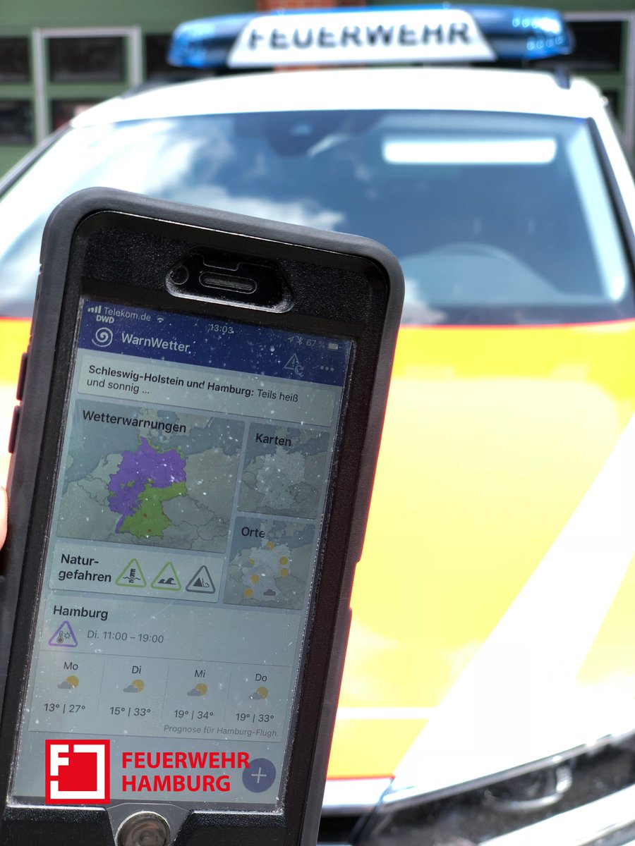 Aktuelle Warnungen vor #Unwetter oder großer #Hitze erhalten Sie für Ihren Standort unter
wettergefahren.de/warnungen/warn…

oder mobil auch per Pushnachricht über die #WarnWetterApp des <a href="/DWD_presse/">DWD</a> wettergefahren.de/warn_wetter_ap…

#Sommer #Ferien #Servicetweet