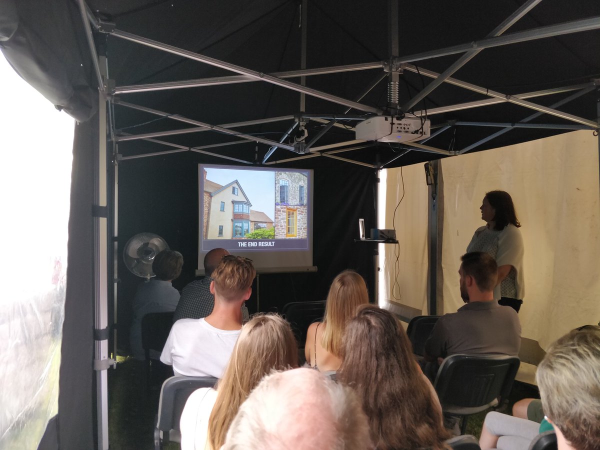 Enjoying being at the <a href="/royalwelshshow/">Royal Welsh Agricultural Society</a> . Great talk by Royston Davies Conservation on a sustainable extension project in Shropshire with <a href="/TyMawrLime/">Ty-Mawr Lime</a> materials