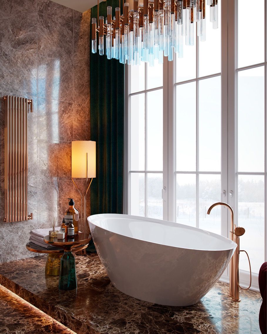 decorlusso's tweet photo. Morning light filtering into your bathroom is the best way to start the day. 
#bathroom #bathtub #interior #interiorinspo #interiordesign #beautifulhomes #livinginspo #lifestyle #bathroomtiles #bathroomdesign #luxebathroom #luxuryhomes #luxurydesign #interiorddesigner https://t.co/fiDRcFea4C