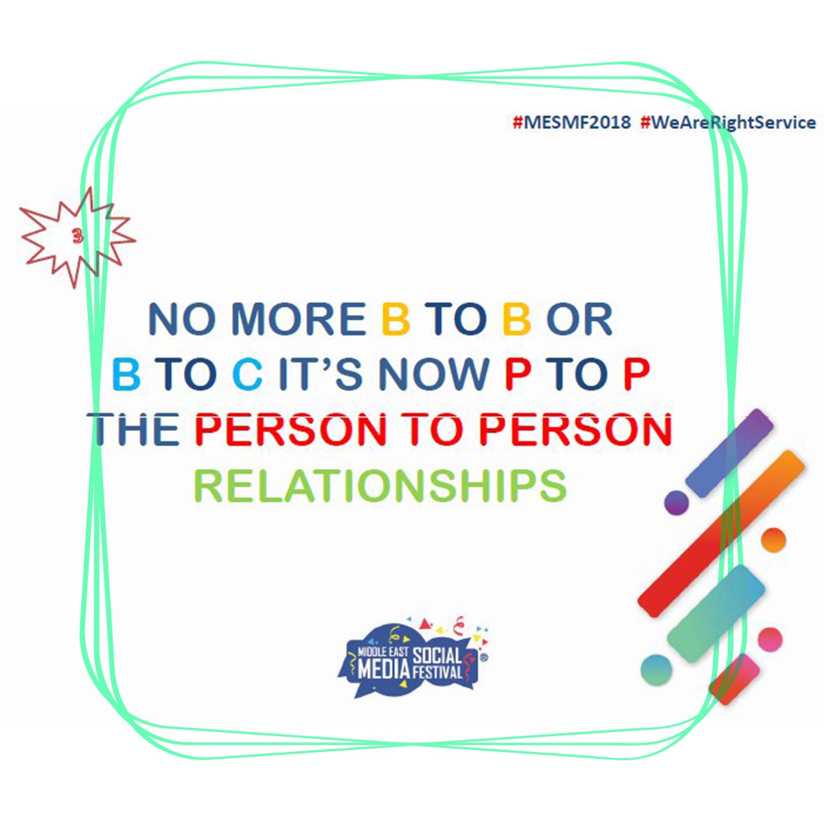 JoeGhantous's tweet photo. Social Media is moving back to where it started. It is back to P2P: Person to Person Relationships.
During my speech at @MESMFestival 2018
#WeAreRightService #MESMF2018 #SocialMedia #OnlineAdvertising https://t.co/kgQJWQd9D8