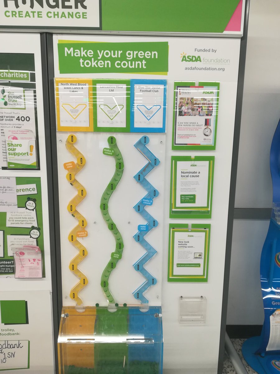 MindFacingUp's tweet image. Nice work from the guys at #Blackburn #Asda adding @LancsMind to their green token campaign #MentalHealth #community