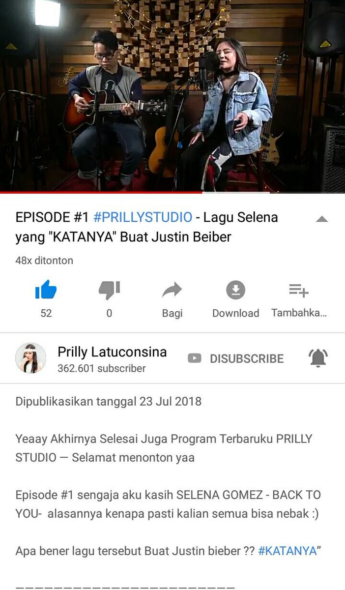 xvsundayrosevx's tweet photo. EPISODE #1 #PRILLYSTUDIO - Lagu Selena yang "KATANYA" Buat Justin Bieber
https://t.co/vLhjNTEwlr
Jgn lupa like, comment &amp; subscribe😉 @PrillyBie https://t.co/myMpOZ2Sti