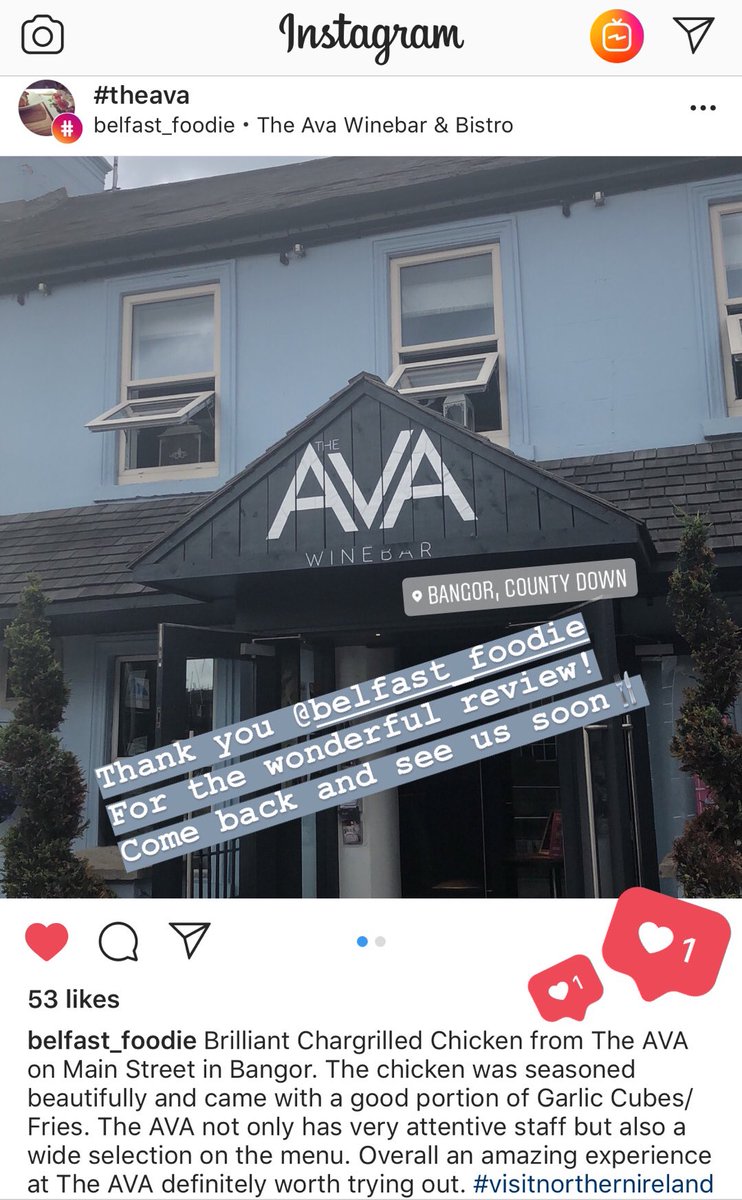 avabangor's tweet image. We love hearing from our #happycustomers 🍴💙