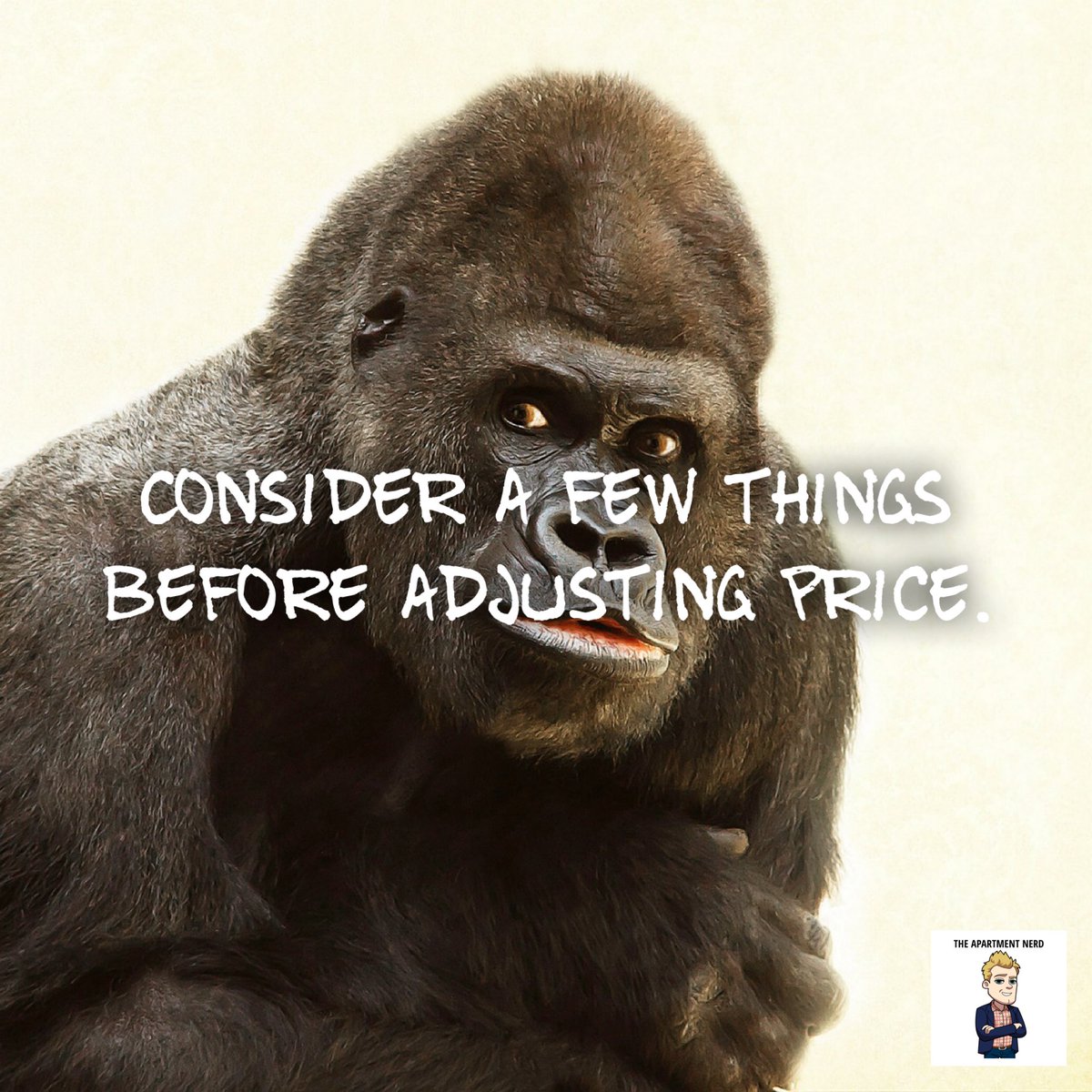 theaptnerd's tweet image. It’s easy to assume price is your issue, but with the data we have today that’s the 4th thing on my list to make an adjustment on. #LeasingShow anchor.fm/the-apartment-…
