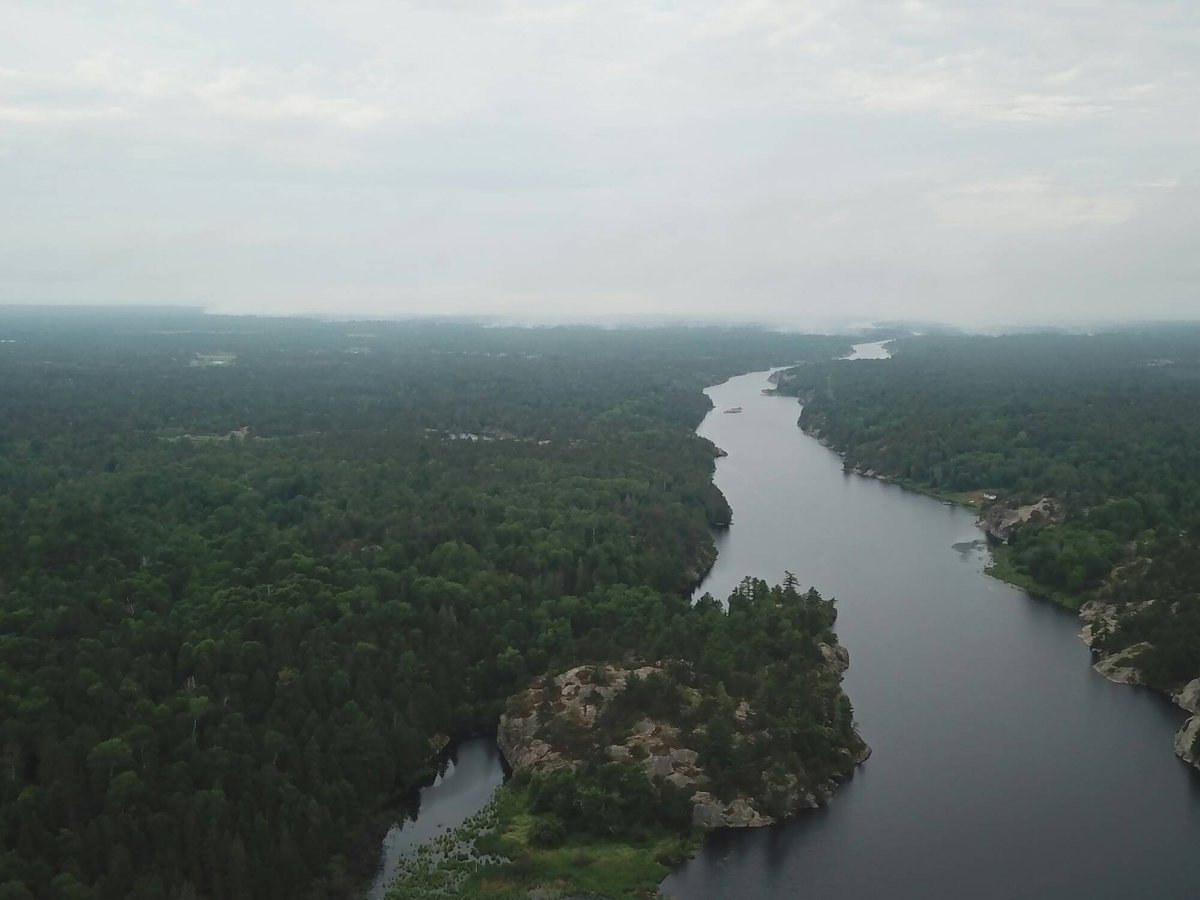 carlos_el_toro's tweet image. #keyriver #fire looking west towards key harbour. Less smoke this morning.