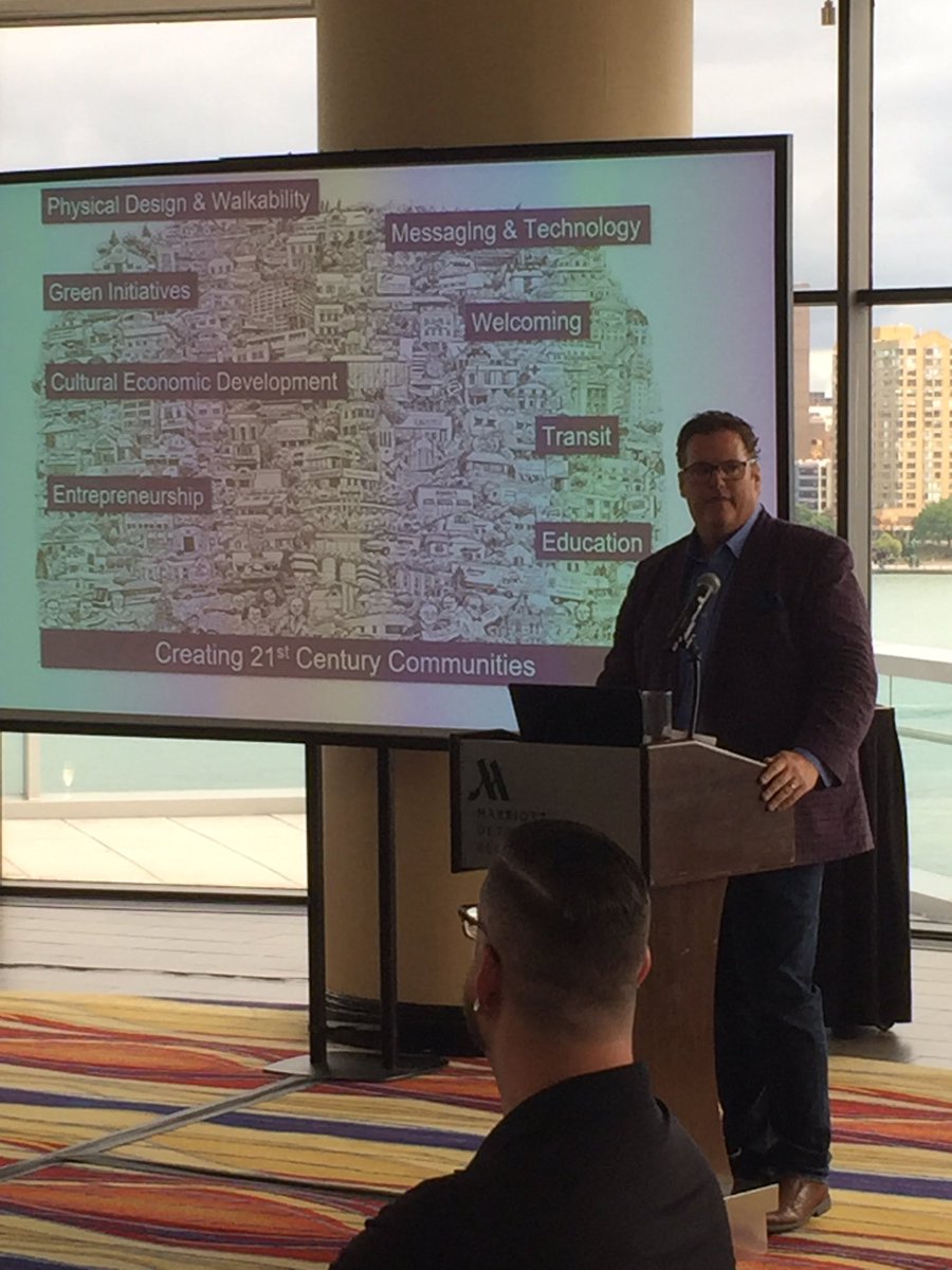 anishnabenow's tweet photo. #CommDev18 Reception! #Detroit
Community Leaders Hearing From @DPGilmartin About Placemaking And The Importance Of Community For The Economy-Thank You! @MMLeague @CommDevSoc https://t.co/9SVqQzRAIx