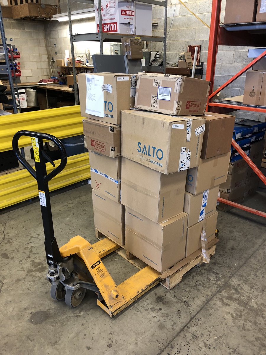 Trillium_Group's tweet image. Here’s a big batch of locks from @SaltoSystems that we’re shipping to a new retirement community.  Our integrators are installing them this week. #cardaccess #accesscontrol