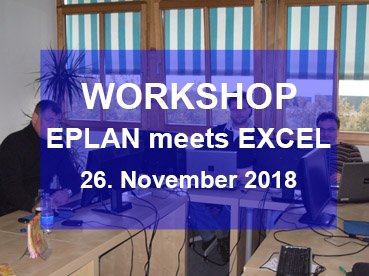 Sichern Sie sich den Frühbucherrabatt für den beliebten Workshop #EPLAN meets EXCEL am 26. November 2018 in Bad Wörishofen. bit.ly/2LvzRZz