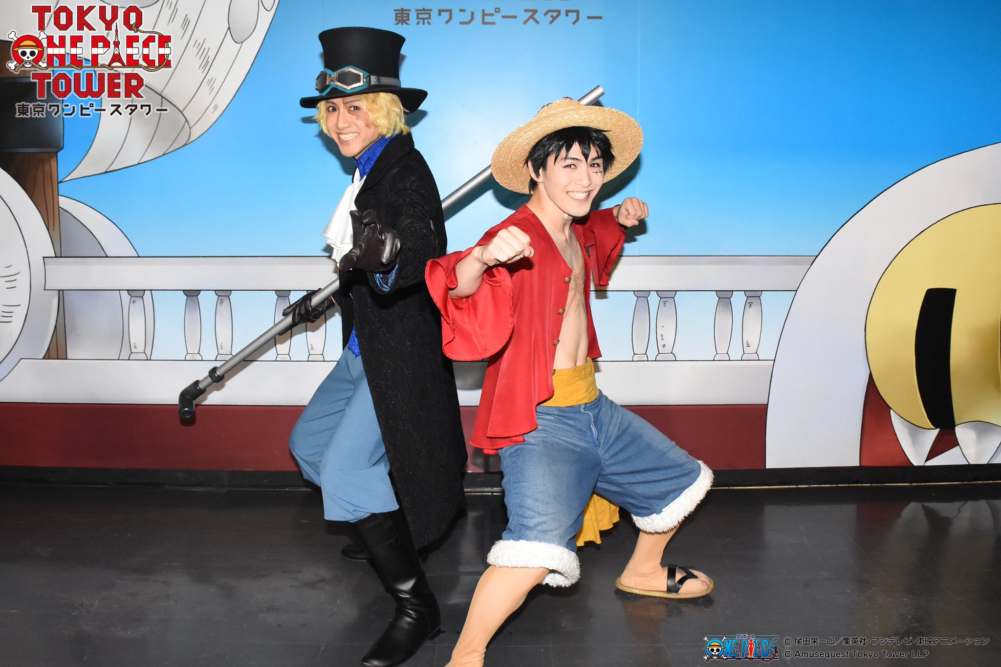 東京ワンピースタワー【公式】 on Twitter "【スペシャルフォトグリーティング】〝サボ〟が登場‼️トンガリ島に久しぶりにやって来たサボ👍ルフィもサボもお互いに会えてとてもうれしそう