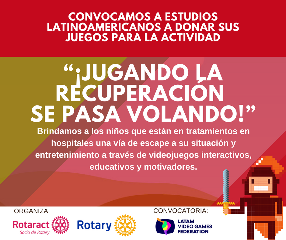 latamVGF's tweet photo. We join forces with #Uruguay to collect games for kids that are facing treatments like Chemotherapy in hospitals: We are calling all #Gamedev companies that would like to donate digital copies of their games to fill this form 👉 https://t.co/L2Qpvov5oM #indiedev #charity https://t.co/UuXV8zuY4X