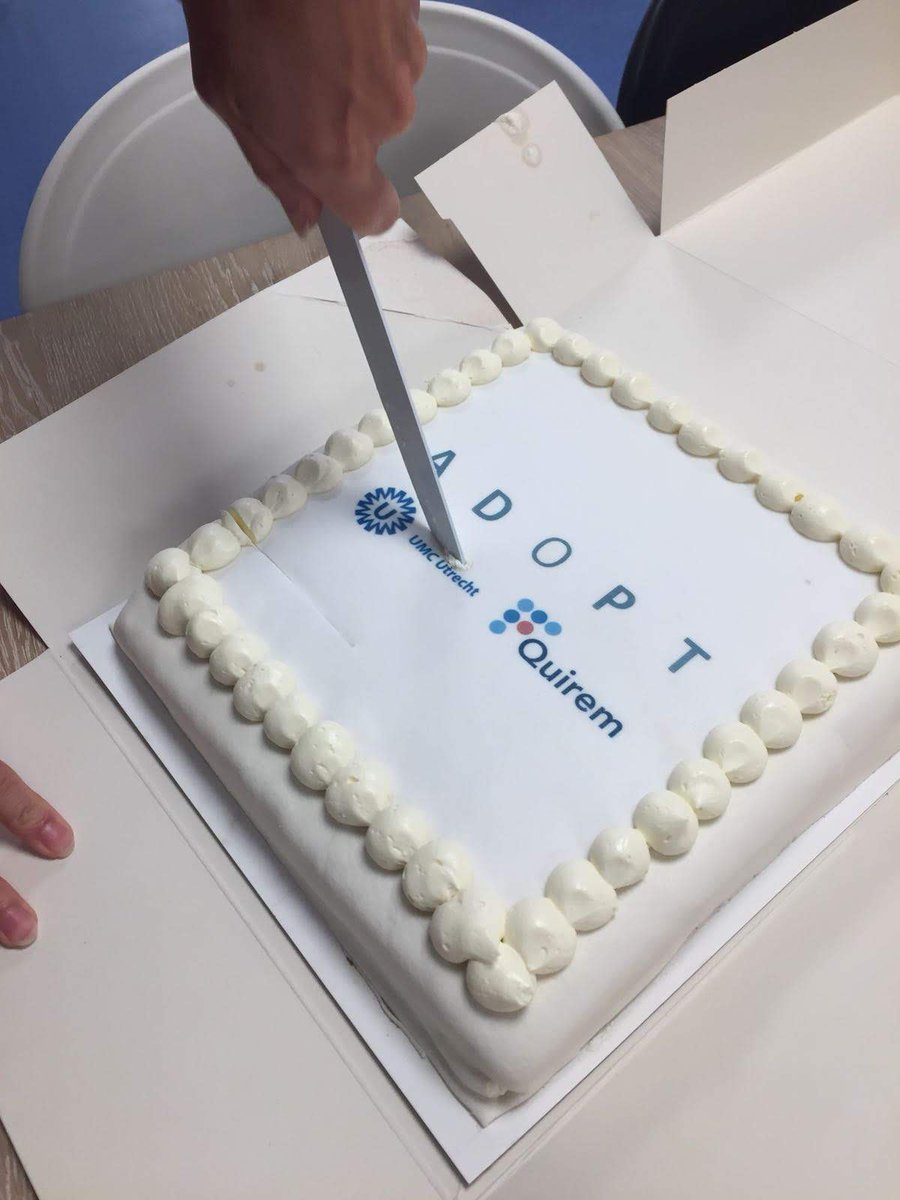 QuiremMedical's tweet photo. Celebrating the @NWONieuws Industrial doctorates grant with some well-deserved cake to congratulate our colleague who will be starting a PhD through this funding! #ADOPT #personalizedmedicine #SIRT #radioembolization #umcutrecht #collaboration https://t.co/BAl94fN2Qi