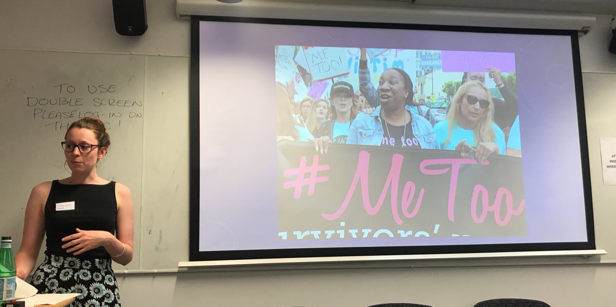 Elizabeth Ackerley talking about young women’s activism in response to media narratives around sexual violence #aftermetoo