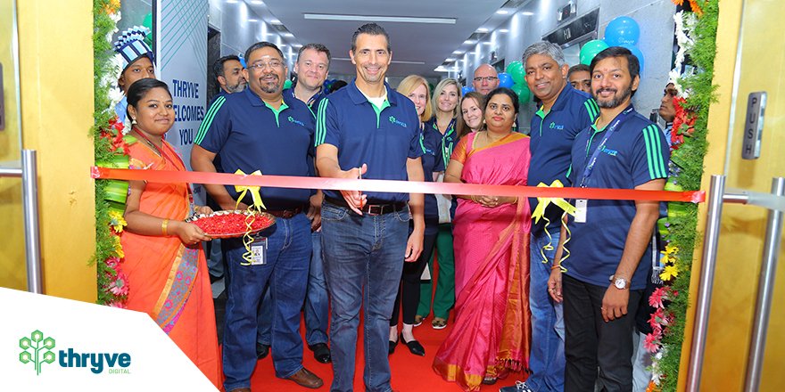 Thryve_Digital's tweet photo. We are excited to announce that we have added one more floor to our facility. We were honoured to have Michael Kowalski, Senior Vice President inaugurate 9th floor in Cambridge building on 13th July. More images on: https://t.co/IIk3z4jso3 https://t.co/Xo9FBeLuyB