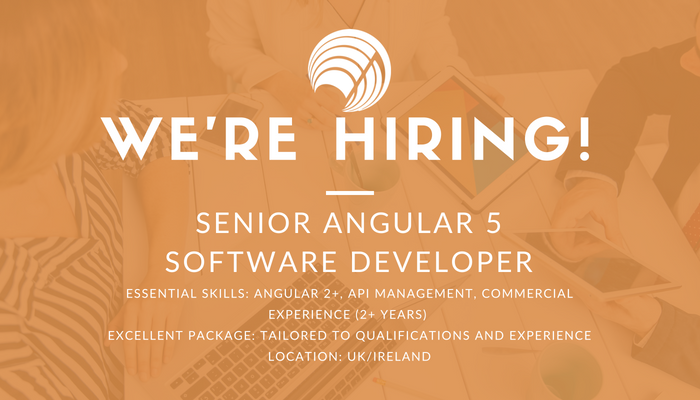 We're looking for an Angular developer to join our team. Short-term initially with a view to becoming longer-term/permanent. Based in UK (North East) or Ireland you'll be working on the development of our real-time portal. More details and apply at hypersynctalent.com/lead-developer