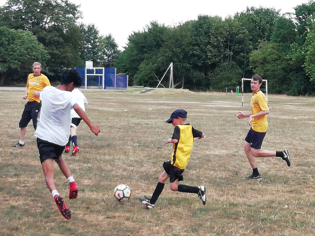 CUFCFoundation's tweet photo. We loved taking part in the 5-a-side football marathon with @romseymill, raising money for Stand Up To Cancer @SU2C Well done to everyone involved! https://t.co/tR0lM8Rh1f