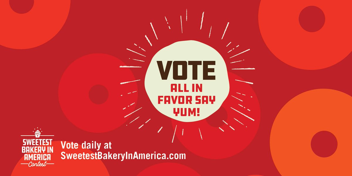JaarsmaBakery's tweet photo. Let’s reach a TOP 5 spot in the #SweetestBakeryinAmerica contest! Take 20 seconds and vote for #JaarsmaBakery right now! Thank you! https://t.co/C3dG4Sw7ZL https://t.co/cppQMQ3464