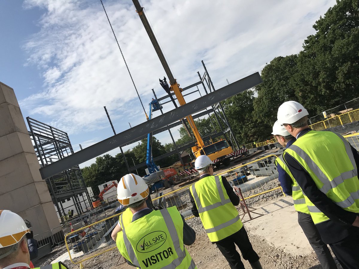 IC_IanPN's tweet photo. A ceremonial beam signed by the project team and members of @IdentityConsult is placed into the @ChorleyCouncil Digital Office Park superstructure. Great to see such progress https://t.co/NWYZ00wAxi