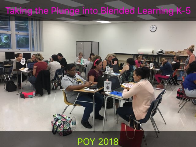 V13Kimber's tweet photo. @inTECHgr8 Fun day teaching #blendedlearning with K-5 educators #scpsblended #scpspoy18 https://t.co/DiuHuPfM2Y