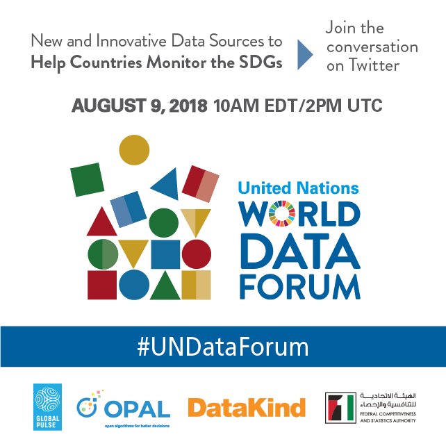 ProjectOpal's tweet image. Join OPAL Director @ManuLetouze and #UNDataForum for a Twitter chat &quot;#UNDataForum: New and Innovative Data Sources to Help Countries Monitor the SDGs” on 9 August, 10AM EDT/2PM UTC