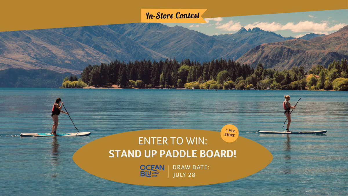 CascadiaLIQ's tweet photo. (CONTEST) What's an island summer without a paddleboard session? Enter this month's in-store contest for your chance to win an @drinkoceanblu paddleboard.🏄#ProudIslanders 🌴
#CascadiaLiquor
#VancouverIsland https://t.co/3i0xbD9Mgb
