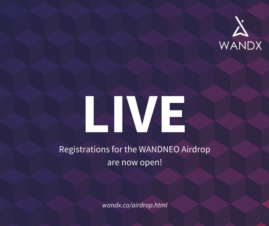 WandXDapp's tweet photo. It's time!

Registrations are open for the $WANDNEO #Airdrop.

Sign up on https://t.co/H9tWYWoueR and be among the first to receive the new #WandX #NEO Tokens.

#airdropalert #airdrophunters #Airdropsmart https://t.co/uNv8EqVUZC
