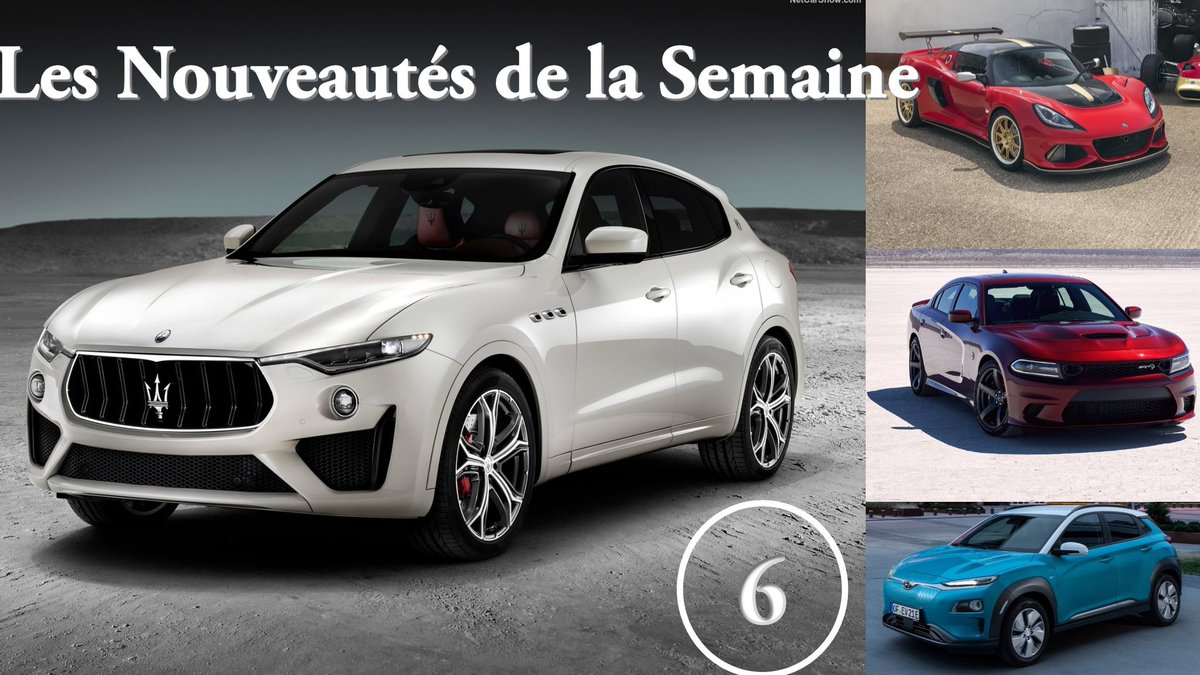 SenMultiSen's tweet photo. Les nouveautés AUTO de la Semaine avec le #Maserati Levante, le #Dodge Charger SRT, les #Hyundai Santa Fé et Kona Electric, #BMW M2 M perf, #Lotus Exige Cup 430 type 49 et 79
#senauto #kebetu 
https://t.co/uPiLhWJN8j https://t.co/opFd6tIyRh