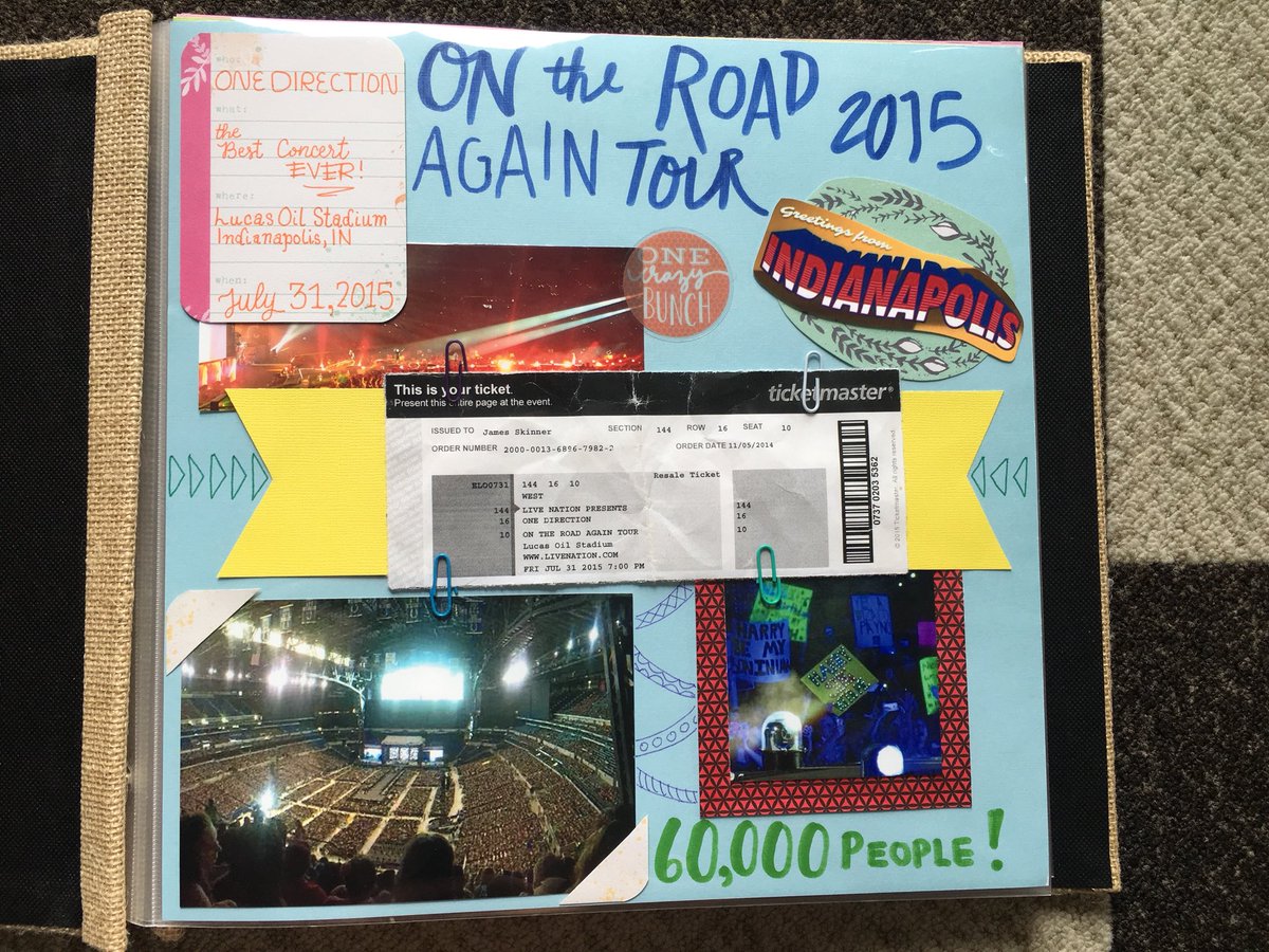 superfadestyles's tweet image. couple pages of my scrapbook from OTRA Indy ❤️ #8YearofOneDirection #otraindy