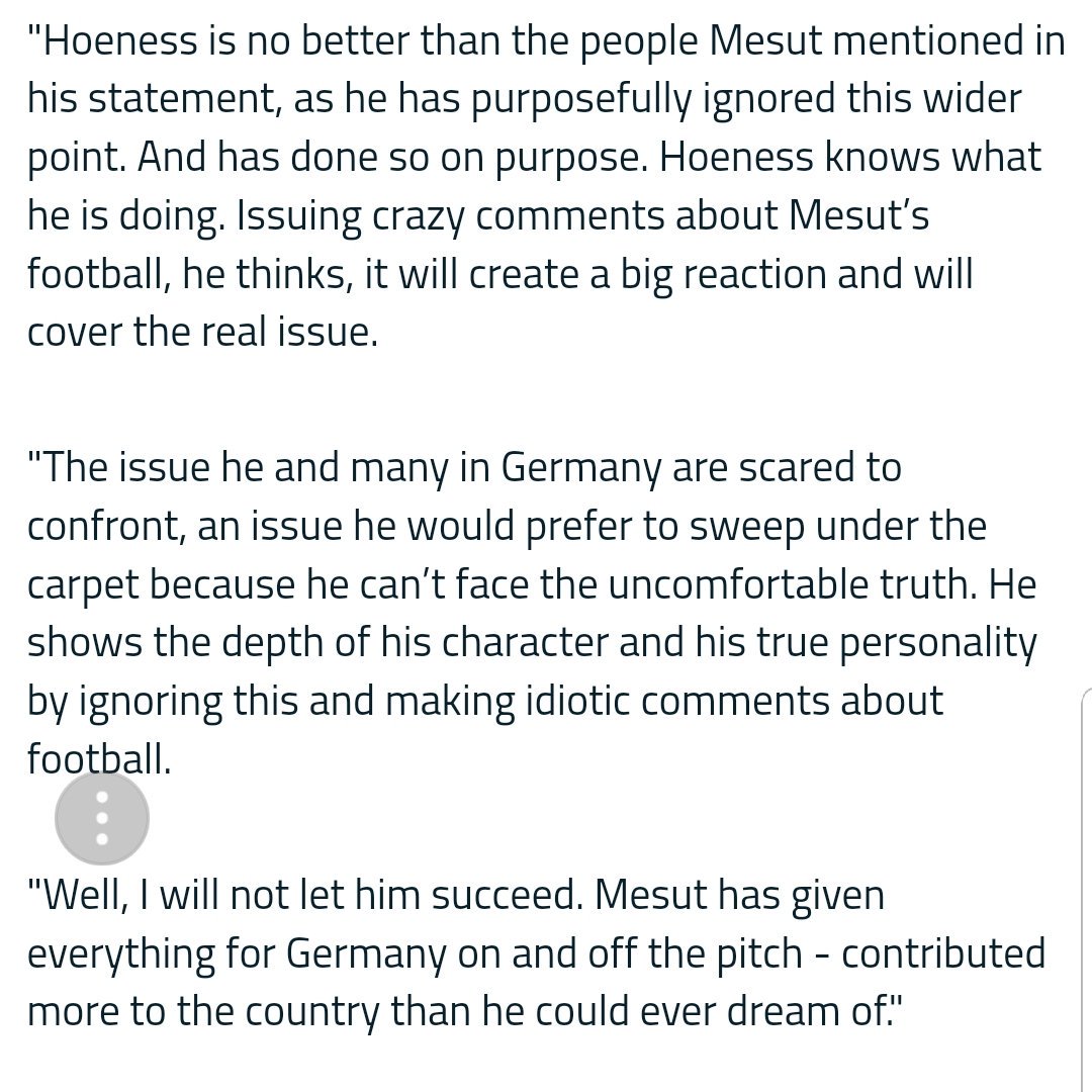 Özil's agent has just obliterated Hoeness. What a king.