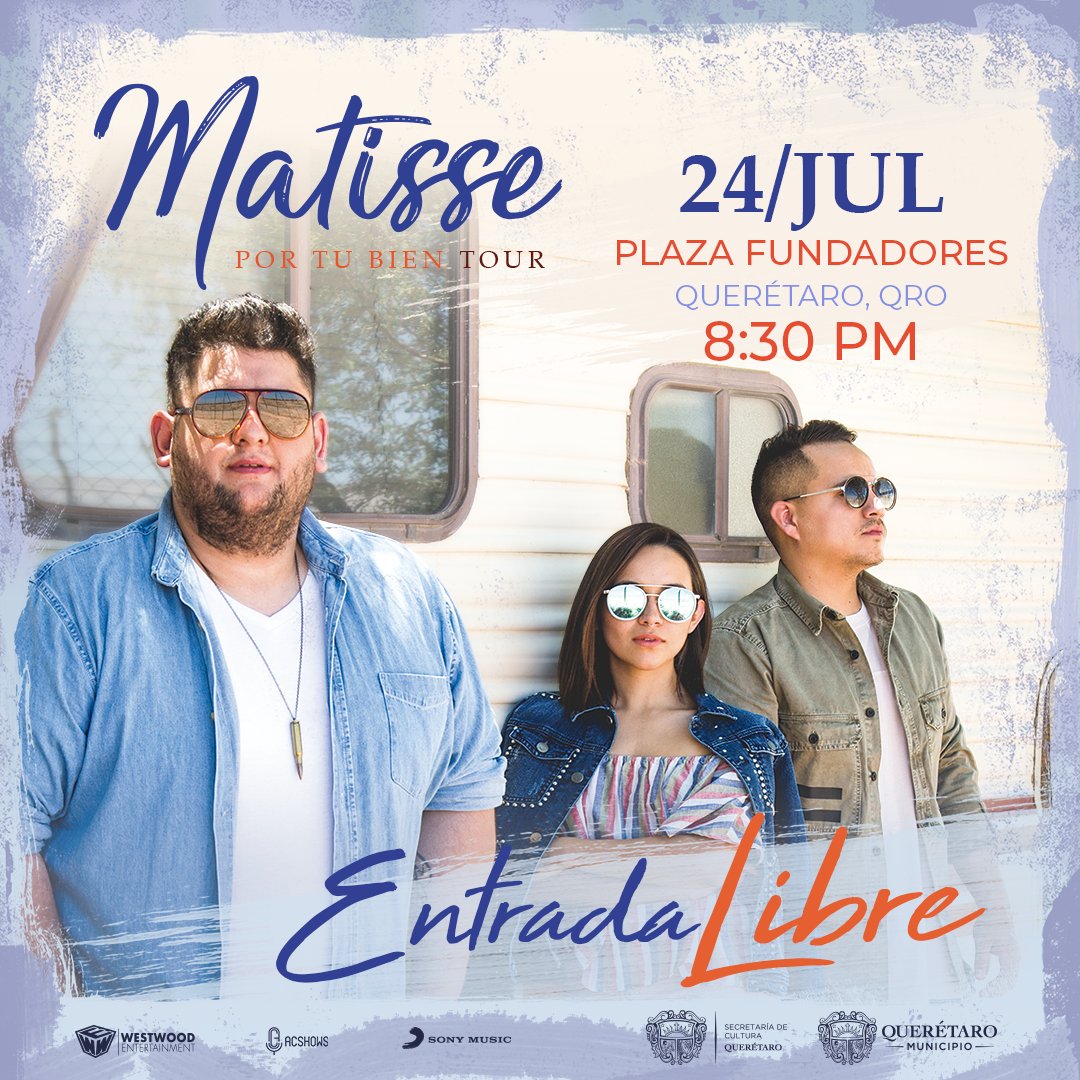 Matisse_Mx's tweet photo. Querétaro, están listos para mañana?
8:30 Pm en Plaza Fundadores! https://t.co/eHh01ARCe9