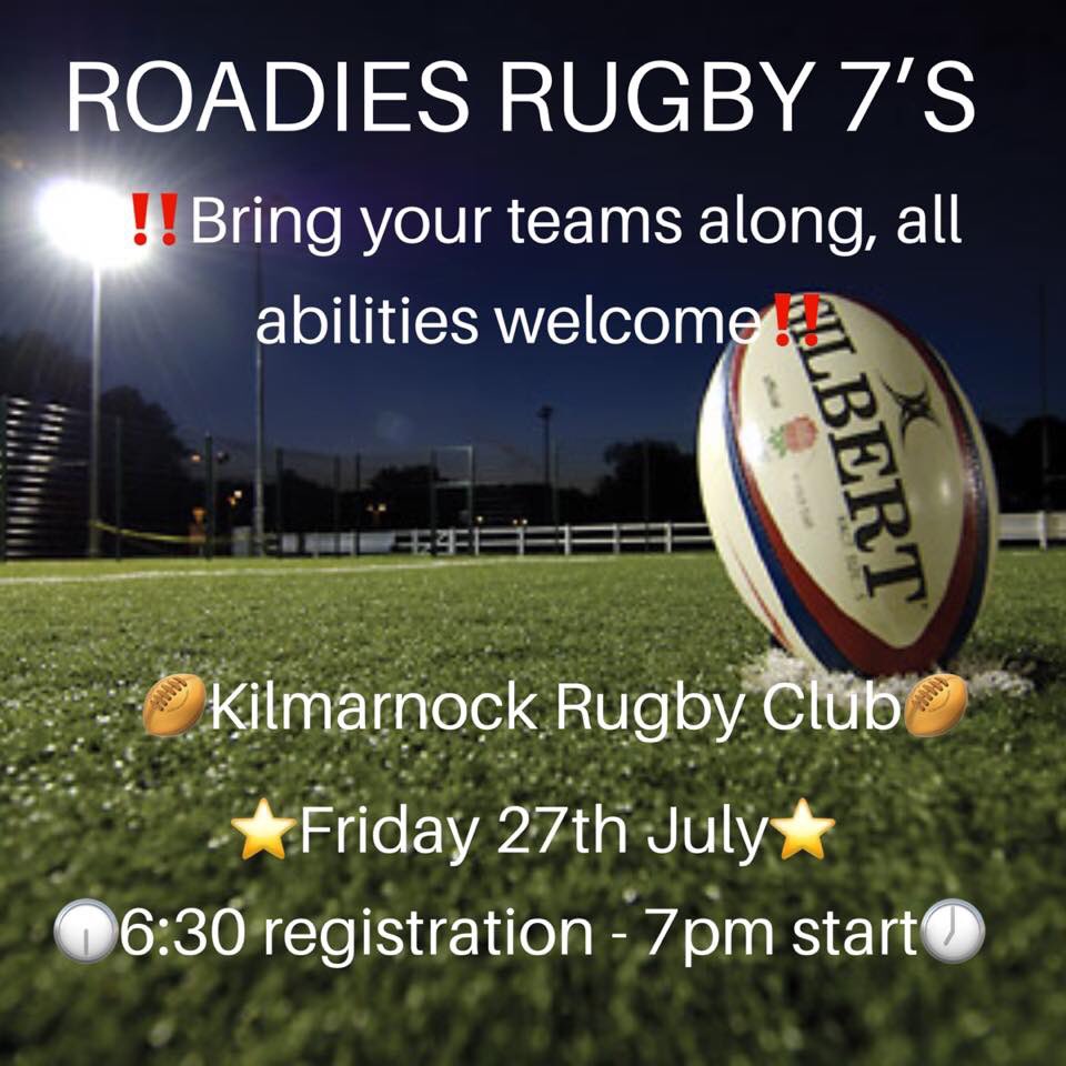 Monday blues? Get yourself to kilmarnock rugby club on Friday for a wee game of rugby to kick start the weekend! All abilities welcome!! Don’t have a full team? Come along anyway!! 🏉 #rugby7s