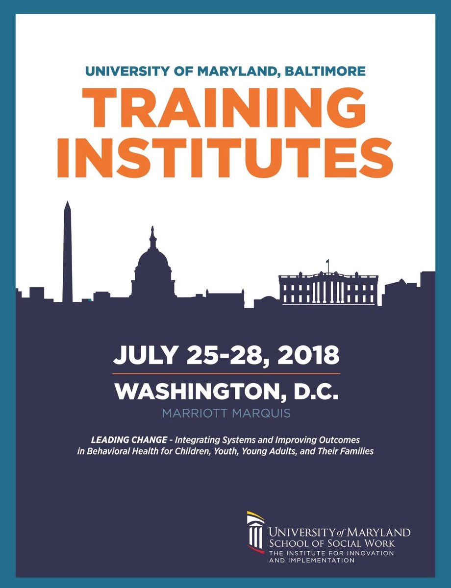 WhereKidsThrive's tweet photo. We are excited that our very own Michelle Codington, MS, LMFT will be a Faculty Member this week at the University of Maryland, Baltimore Training Institutes in Washington, D.C. July 25-28. https://t.co/S1eOstgORE.
#Wherekidsthrive #Thriveprogram #Thriveteam #LEADINGCHANGE https://t.co/uUFOHFrBUp