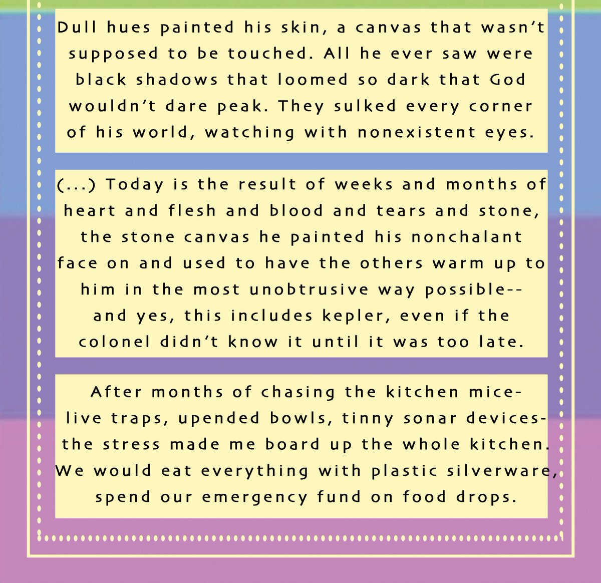 queercasts's tweet image. 🌈WRITERS ANNOUNCEMENT🌈
We are proud to present our 6 contributing writers! 
Check out this post for all the names and credits: podcastzine.tumblr.com/post/176195223…