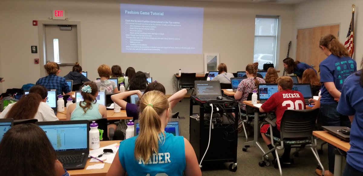 lesa_edwards's tweet photo. Having fun and learning lots at Girls Who Code summer camp @RocketCenterWV #RocketCenterWV # https://t.co/Do0bVJ2fAa