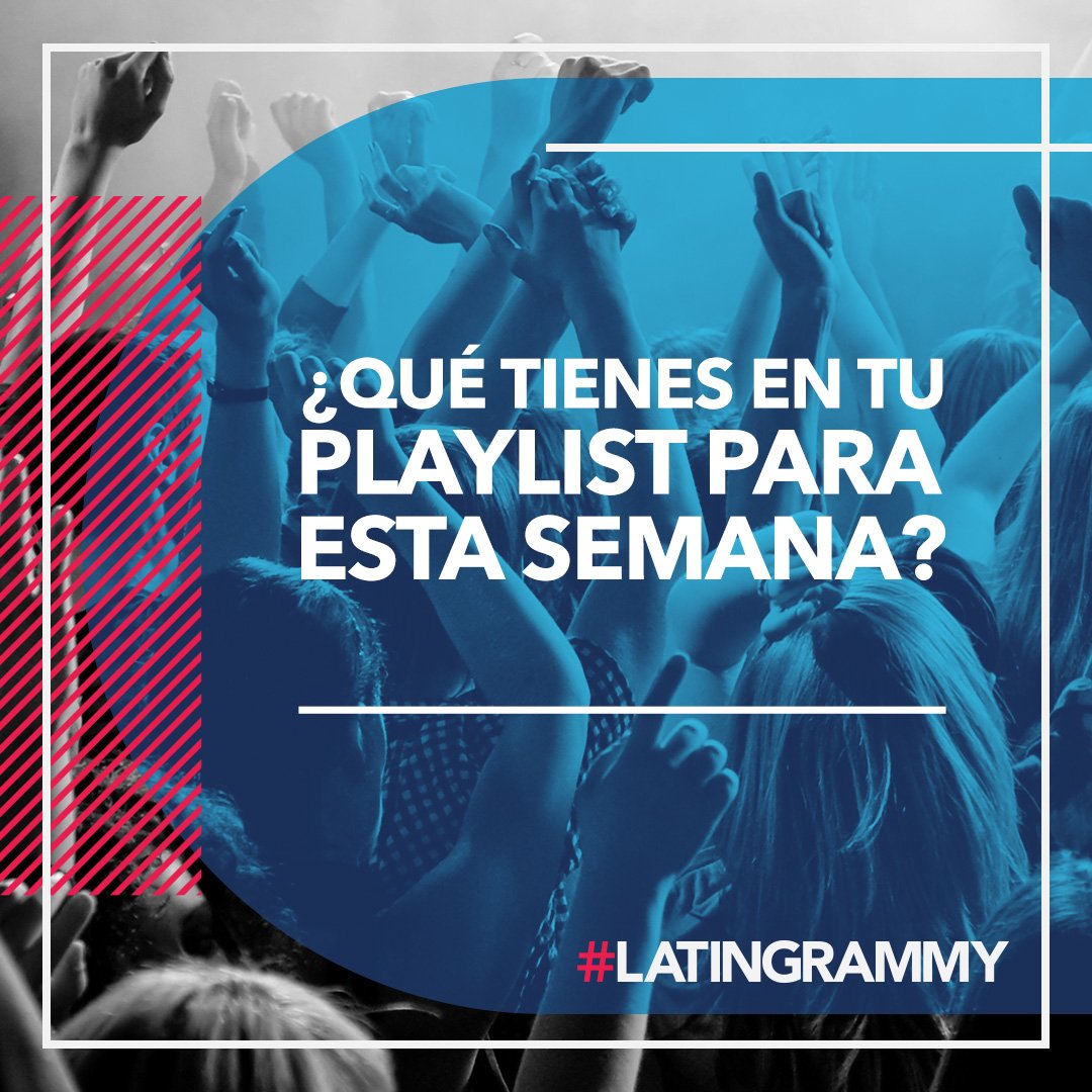 LatinGRAMMYs's tweet photo. ¿Qué tienes en tu playlist para esta semana? 🎧⬇ RT tus sugerencias https://t.co/FX4VOMPS2a