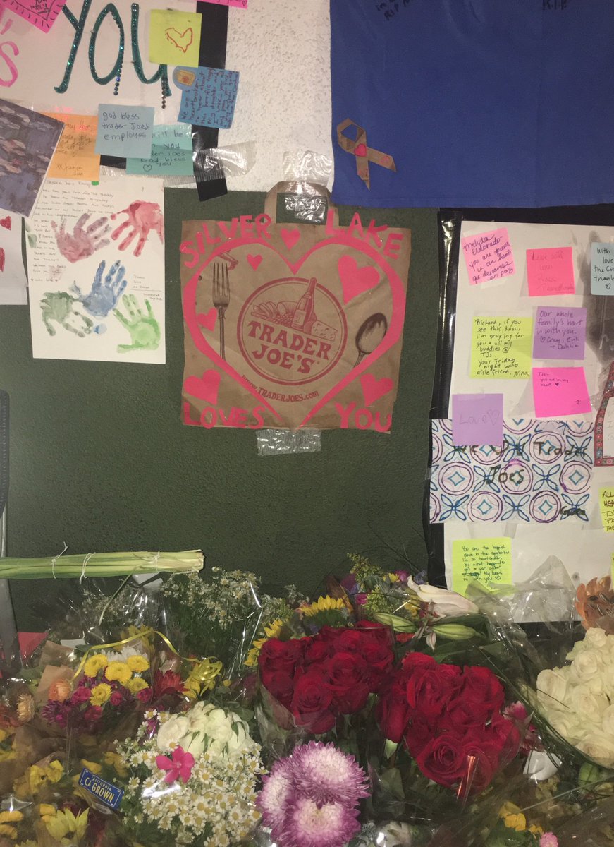 joannalamblooby's tweet photo. On Saturday my neigborhood became a war zone. My heart is broken for #MelyCorado, the crew and everyone hurt and forever changed. #TraderJoesShooting  #TraderJoes #SilverLake https://t.co/6cDQUkkPPD