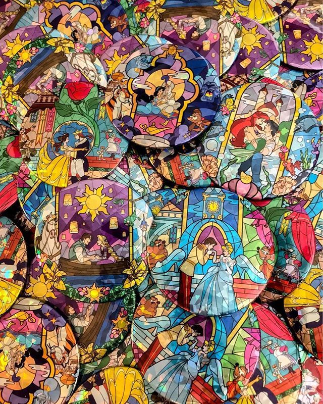 DLifestylers's tweet photo. Which stained glass button of @myparkflair's is your favorite? They have a brand new stained glass Aladdin inspired button too! Which design should they do next? Get 15% off your order with code DLIFESTYLERS #disneybutton #disneyprincess #ariel #thelittl… https://t.co/W5OI11gQiF https://t.co/9gCeBWTnwP